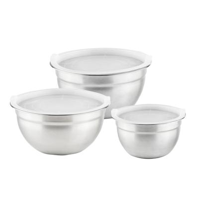 Kommenset - zilver - RVS - D18/20/22cm - keuken - set van 3 - mengkom