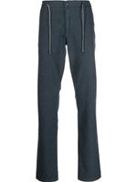 Canali pantalon droit à taille à lien de resserrage - Bleu