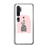 Zwart-wit cactus: Xiaomi Mi Note 10 Pro Transparant Hoesje