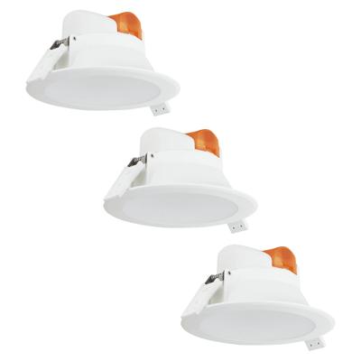 Set van 3 Convexo LED Inbouwspots - Rond - Zeer plat - Ø9,5 cm - 7 Watt 580 Lumen - 3000K warm wit - Vervangt 50 Watt - Flikkervrij - IP44