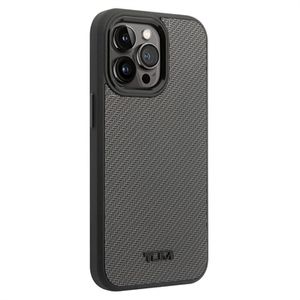 Tumi Aluminium Carbon iPhone 14 Pro Hybride Hoesje - Zwart