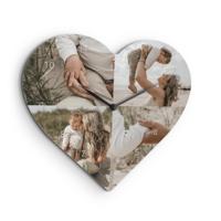 Hardboard wandklok bedrukken - Hartvormig - Groot