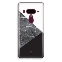 Combinatie marmer: HTC U12+ Transparant Hoesje