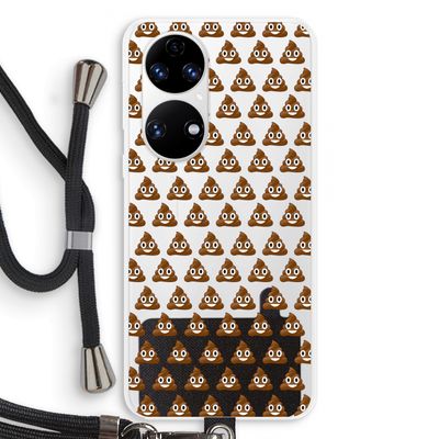Poop emoji: Huawei P50 Transparant Hoesje met koord