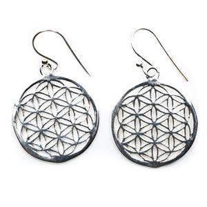 Zilveren Oorbellen Flower of Life (20 mm) - 925 Sterling