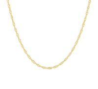 Ketting Singapore zilver goudkleurig 1,7 mm 45 + 5 cm