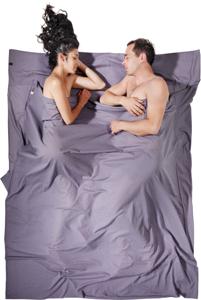 Cocoon Travelsheet Double Insectshield 100% Egyptisch katoen - Elephant Grey