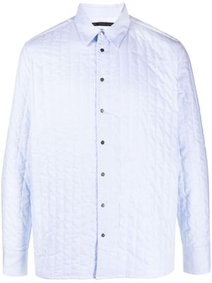 Low Brand chemise matelassée à manches longues - Bleu