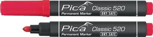 Pica Permanentmarker | rood | streepbreedte 1-4 mm | ronde punt | 10 stuks - 520/40 - 520/40