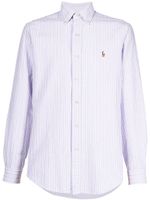 Polo Ralph Lauren chemise rayée à motif Polo Pony - Violet