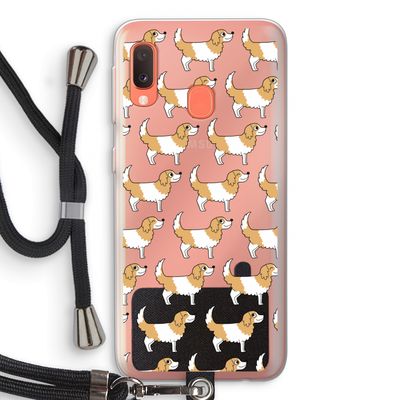 Doggy: Samsung Galaxy A20e Transparant Hoesje met koord