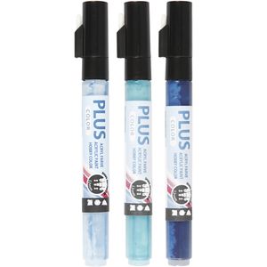 Creativ Company 39896 markeerstift 3 stuk(s) Blauw, Marineblauw , Turkoois