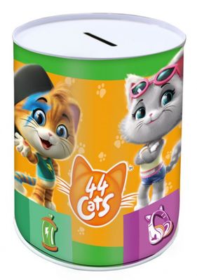Nickelodeon spaarpot 44 Cats junior 15 cm staal