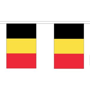 Belgie vlaggenlijn van stof 3 m