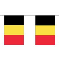 Belgie vlaggenlijn van stof 3 m