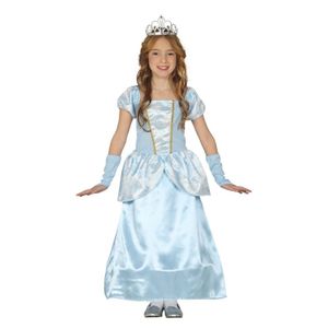 Blauw prinsessenjurkje voor meisjes 7-9 jaar (122-134)  -