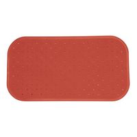 MSV Douche/bad anti-slip mat badkamer - rubber - terracotta - 36 x 65 cm - Badmatjes
