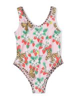 Roberto Cavalli Junior maillot de bain à imprimé graphique - Rose - thumbnail