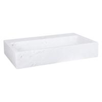 Differnz Flat fontein marmer - 38 x 24 x 8 cm - wit