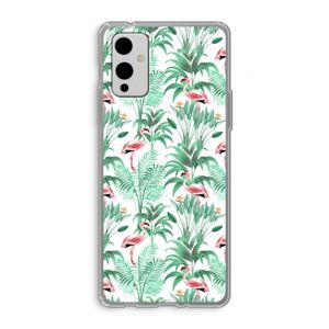Flamingo bladeren: OnePlus 9 Transparant Hoesje