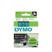 Huismerk DYMO D1 40919/S0720740 Labeltape 9mm Zwart op Groen - thumbnail