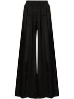 Fabiana Filippi pantalon palazzo à taille élastiquée - Noir