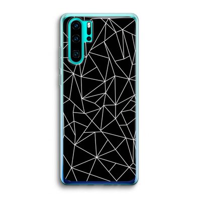 Geometrische lijnen wit: Huawei P30 Pro Transparant Hoesje