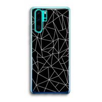 Geometrische lijnen wit: Huawei P30 Pro Transparant Hoesje