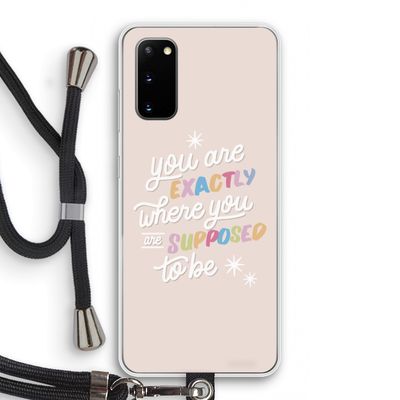 Right Place: Samsung Galaxy S20 Transparant Hoesje met koord