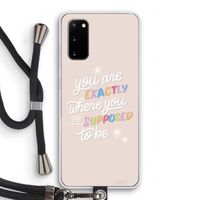 Right Place: Samsung Galaxy S20 Transparant Hoesje met koord