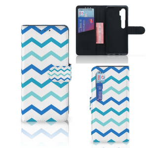 Xiaomi Mi Note 10 Pro Telefoon Hoesje Zigzag Blauw