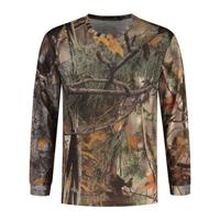 Stealth Gear T-shirt lange mouw camo bosprint, maat M