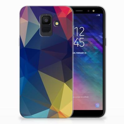 Samsung Galaxy A6 (2018) | TPU Hoesje | Polygon Dark