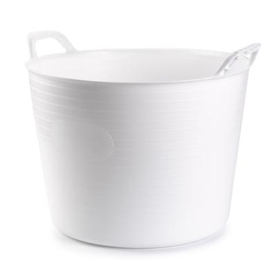 Flexibele kuip of emmer - wit - 42 liter - stevig kunststof - 45 x 38 cm