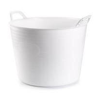 Flexibele kuip of emmer - wit - 42 liter - stevig kunststof - 45 x 38 cm