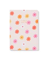 051 Notitieboek A5 Genaaid Bloemenprint Multikleur