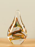 Glaskunst. Glassculptuur druppel Marseille 19 cm. - thumbnail