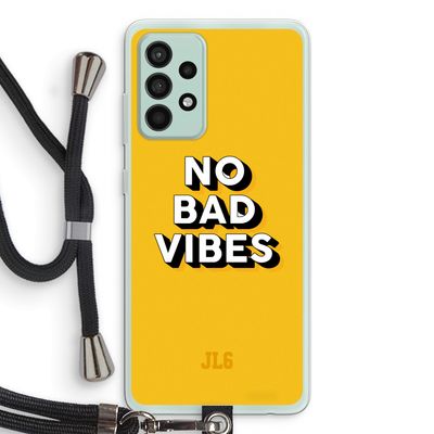 No Bad Vibes: Samsung Galaxy A52s 5G Transparant Hoesje met koord