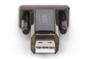 Digitus USB 2.0, Serieel Adapter [1x USB-A 2.0 stekker - 1x D-sub stekker 9-polig] DA-70167 0.80 m Vergulde steekcontacten, Met USB