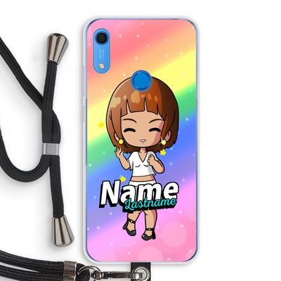 Chibi Maker vrouw: Huawei Y6s Transparant Hoesje met koord