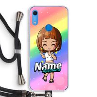 Chibi Maker vrouw: Huawei Y6s Transparant Hoesje met koord