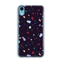 Dark Rounded Terrazzo: iPhone XR Transparant Hoesje