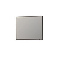Spiegel INK SP19 Rechthoek In Stalen Kader Met Indirecte Colour Changing LED Verlichting 120 x 4 x 80 cm Mat Zwart