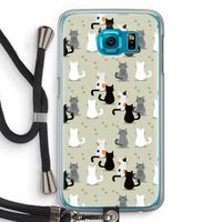 Katten: Samsung Galaxy S6 Transparant Hoesje met koord