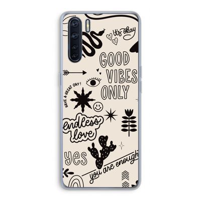 Good vibes: Oppo A91 Transparant Hoesje