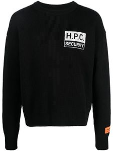 Heron Preston pull H.P.C. en maille intarsia - Noir