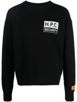 Heron Preston pull H.P.C. en maille intarsia - Noir - thumbnail