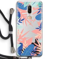 Tropisch: OnePlus 6 Transparant Hoesje met koord