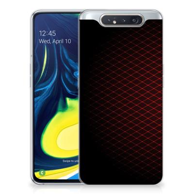 Samsung Galaxy A80 | TPU bumper | Geruit Rood