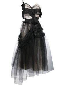 Maison Margiela robe-corset Décortiquée en tulle - Noir